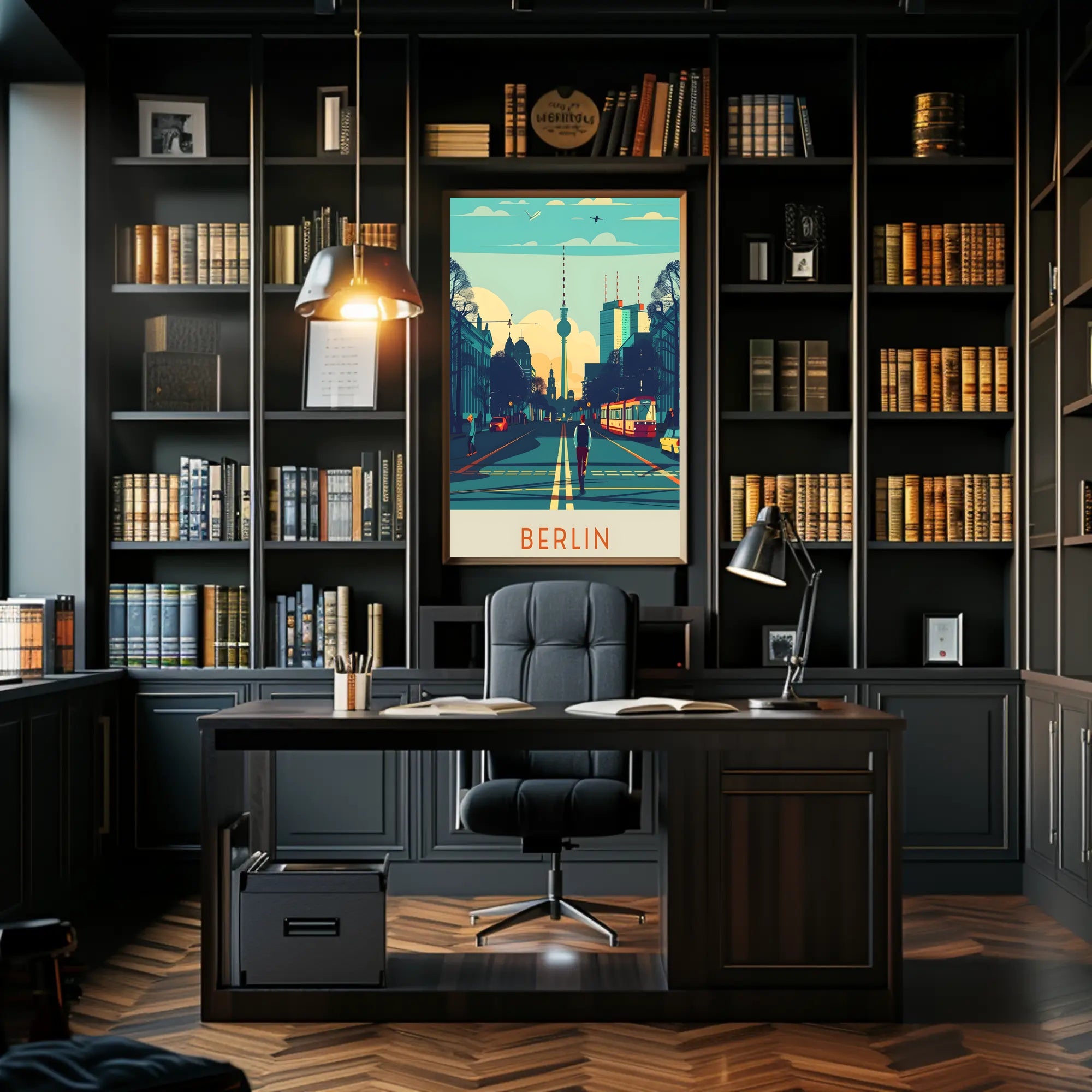 Berlin Skyline Illustration Poster