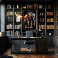 Geometric Elephant Art Poster