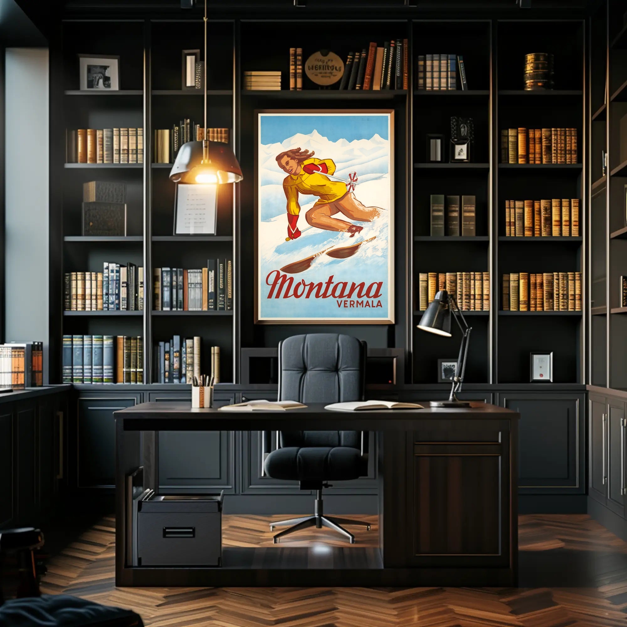 Montana Vermala Ski Resort Poster PosterGoat
