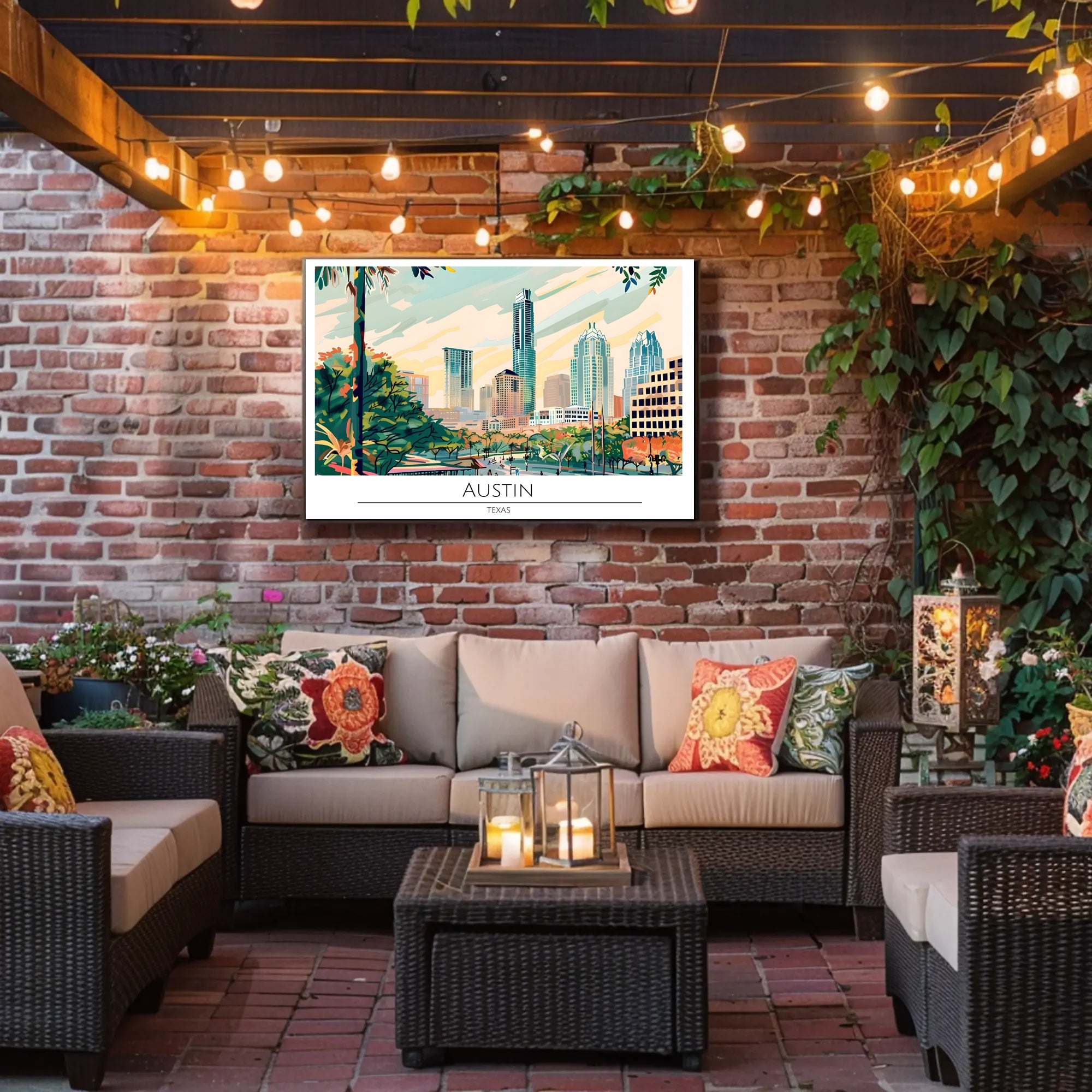 Austin Cityscape Poster