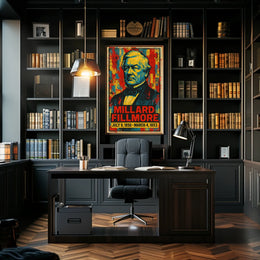 Millard Fillmore 13th President of the United States Street Art Mashup Poster