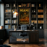 Miami Tropical Christmas Poster