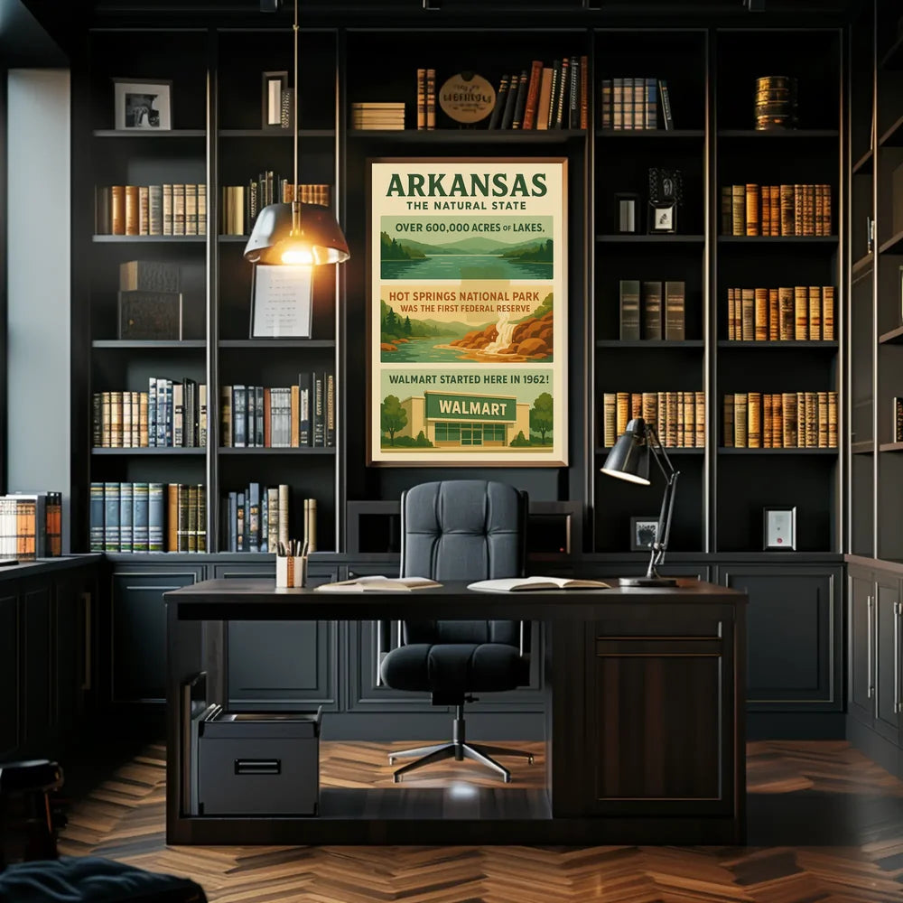 Arkansas Natural Beauty and Lakes Travel Poster