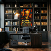 Herbert Hoover 31st President of the United States Glitch Hop Art Poster