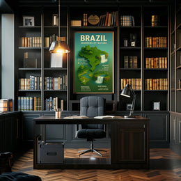 Brazil's Natural Wonders Illustrated Infographic Poster