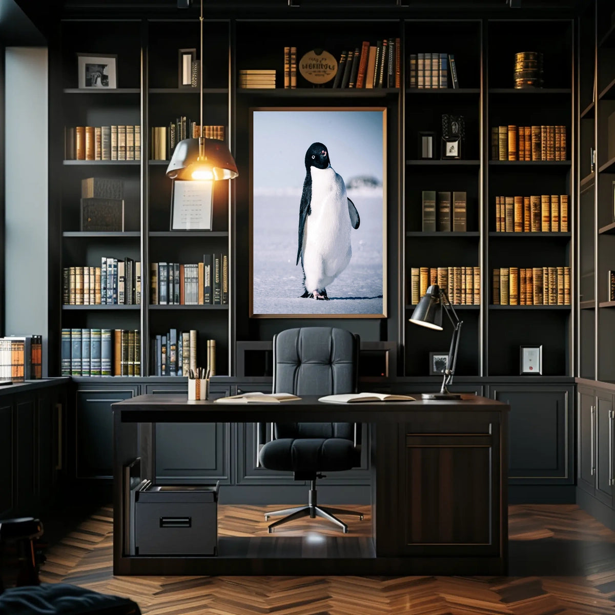 Curious Penguin Portrait Poster