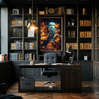Halloween Bakery Scene: Enchanted Fantasy or Mythology Poster