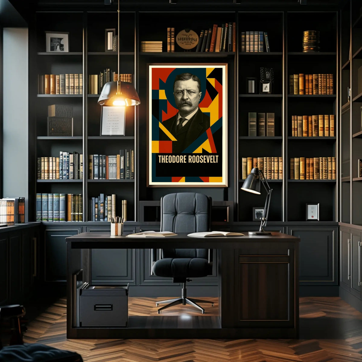 Theodore Roosevelt 26th President of the United States Abstract Pop Poster