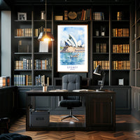 Sydney Opera House Illustration Poster PosterGoat