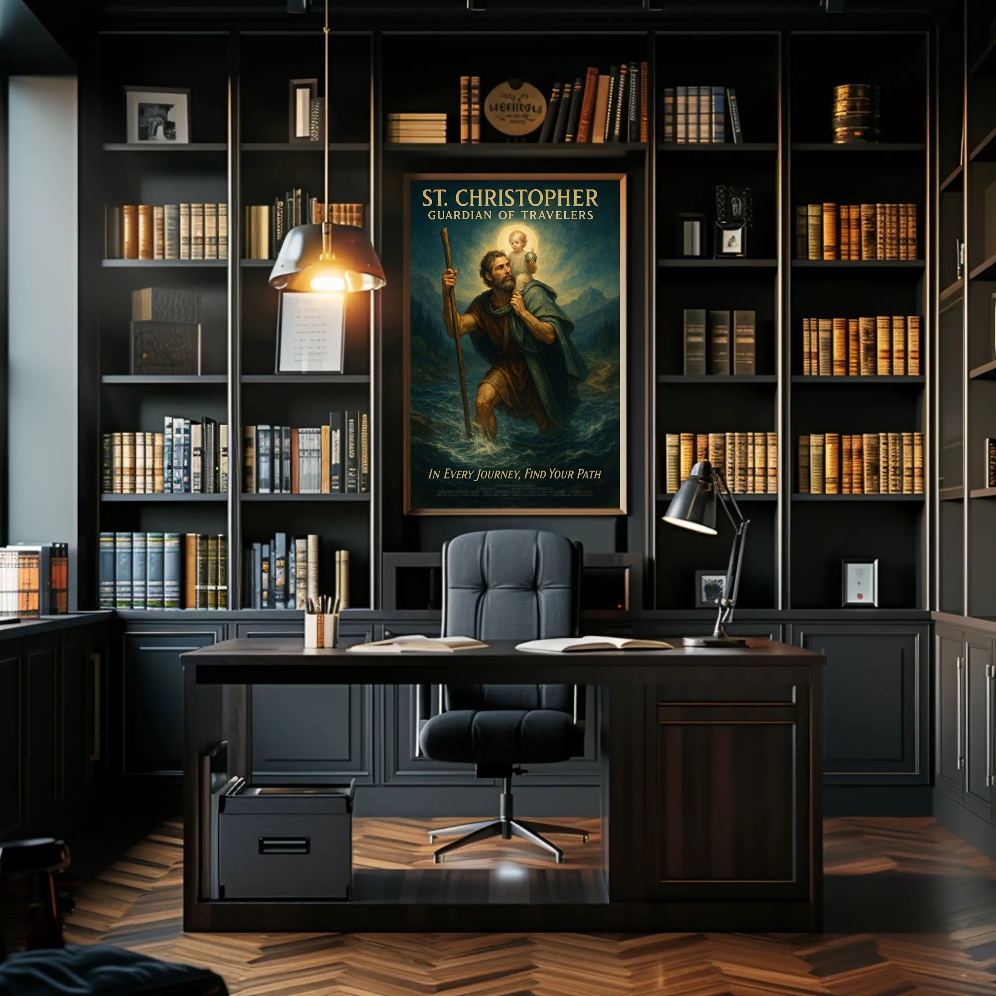 St. Christopher Guardian of Travelers Poster PosterGoat