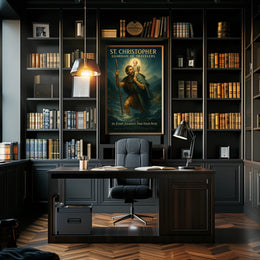 St. Christopher Guardian of Travelers Poster PosterGoat