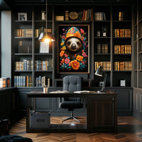 Floral Fiesta The Joyful Sloth Poster