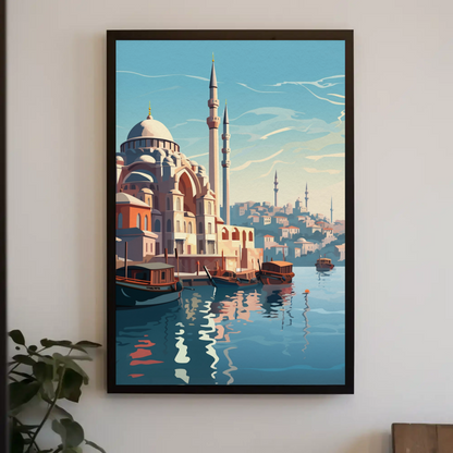 Istanbul Vintage Travel Poster