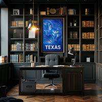 Texas In Vibrant Colors Poster