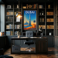 Dubai Where the Future Meets the Sands of Time Poster PosterGoat