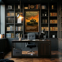 M26 Pershing Tank WWII Vintage Poster