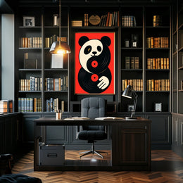 Panda Vinyl Vibes Poster