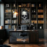 Eerie Skull with Ornate Collar: Abstract or Artistic Poster PosterGoat