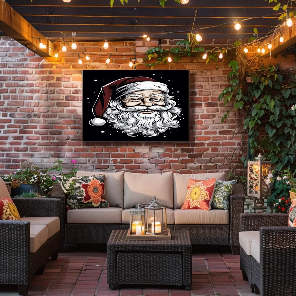 Jolly Santa Claus Illustration Poster