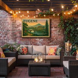 Eugene City Adventure Poster Wall Art Print