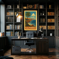 California Coastline Poster
