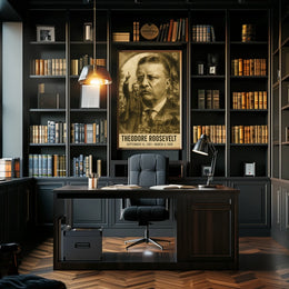 Theodore Roosevelt 26th President of the United States Double Exposure Poster