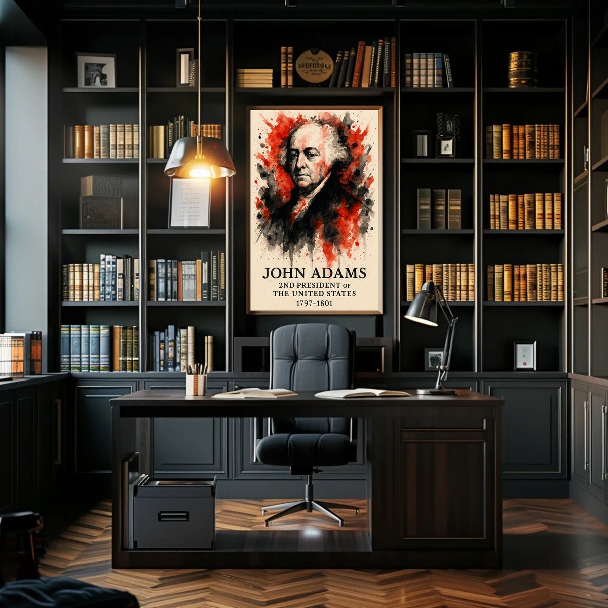 John Adams Watercolor Portrait Historical or Presidential Poster