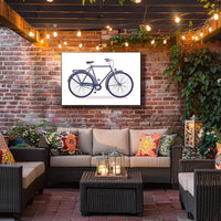 Vintage Bicycle Poster: Modern Retro Design
