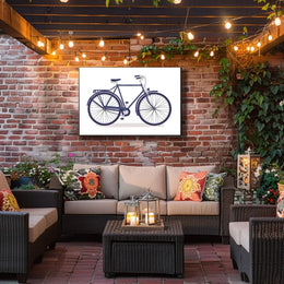 Vintage Bicycle Poster: Modern Retro Design
