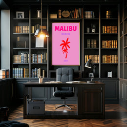 Malibu Beach Sunset Vibes Travel Poster PosterGoat