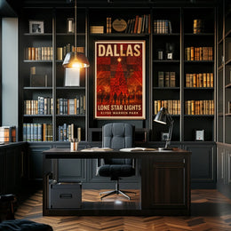 Dallas Lone Star Lights Poster