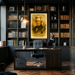 Andrew Jackson 7th President of the United States Vintage Watercolor Poster
