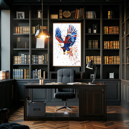 powerful bald eagle flying Poster