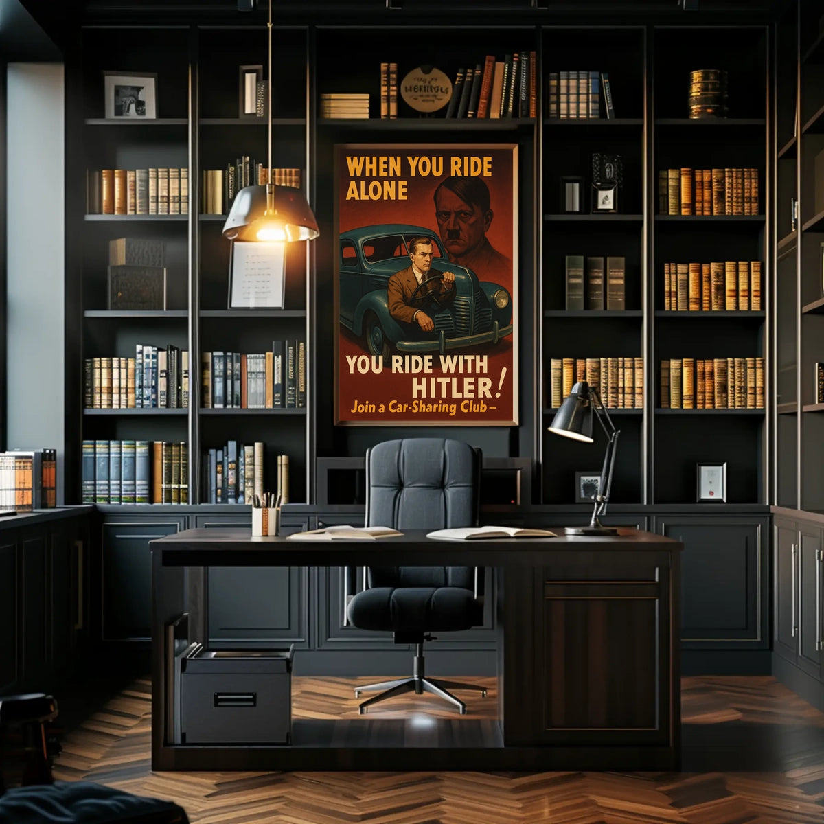 When You Ride Alone WWII Propaganda Poster Poster