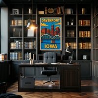 Davenport, Iowa A Vibrant Cityscape Poster