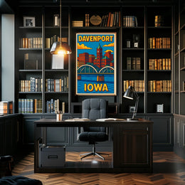 Davenport, Iowa A Vibrant Cityscape Poster