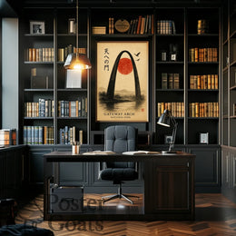 Gateway Arch Japanese Aesthetic Artistic Poster
