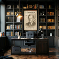 Bill Clinton 42nd President Sketch Poster Art Print PosterGoat