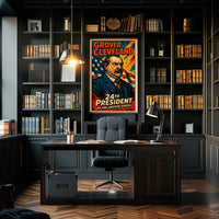 Grover Cleveland 24th President Poster Vintage Wall Art