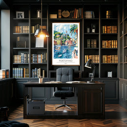 Portofino Harbor Poster PosterGoat