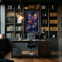 Majestic Cosmic Eagle Fantasy Art Poster