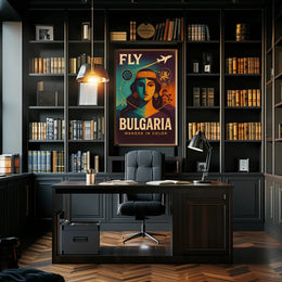 Fly Bulgaria Vintage Travel Poster PosterGoat