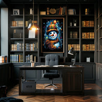 Colorful Snowman Art Print: Abstract, Artistic, or Pop Culture Poster