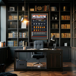 U.S. Marines Rank Insignia Poster PosterGoat