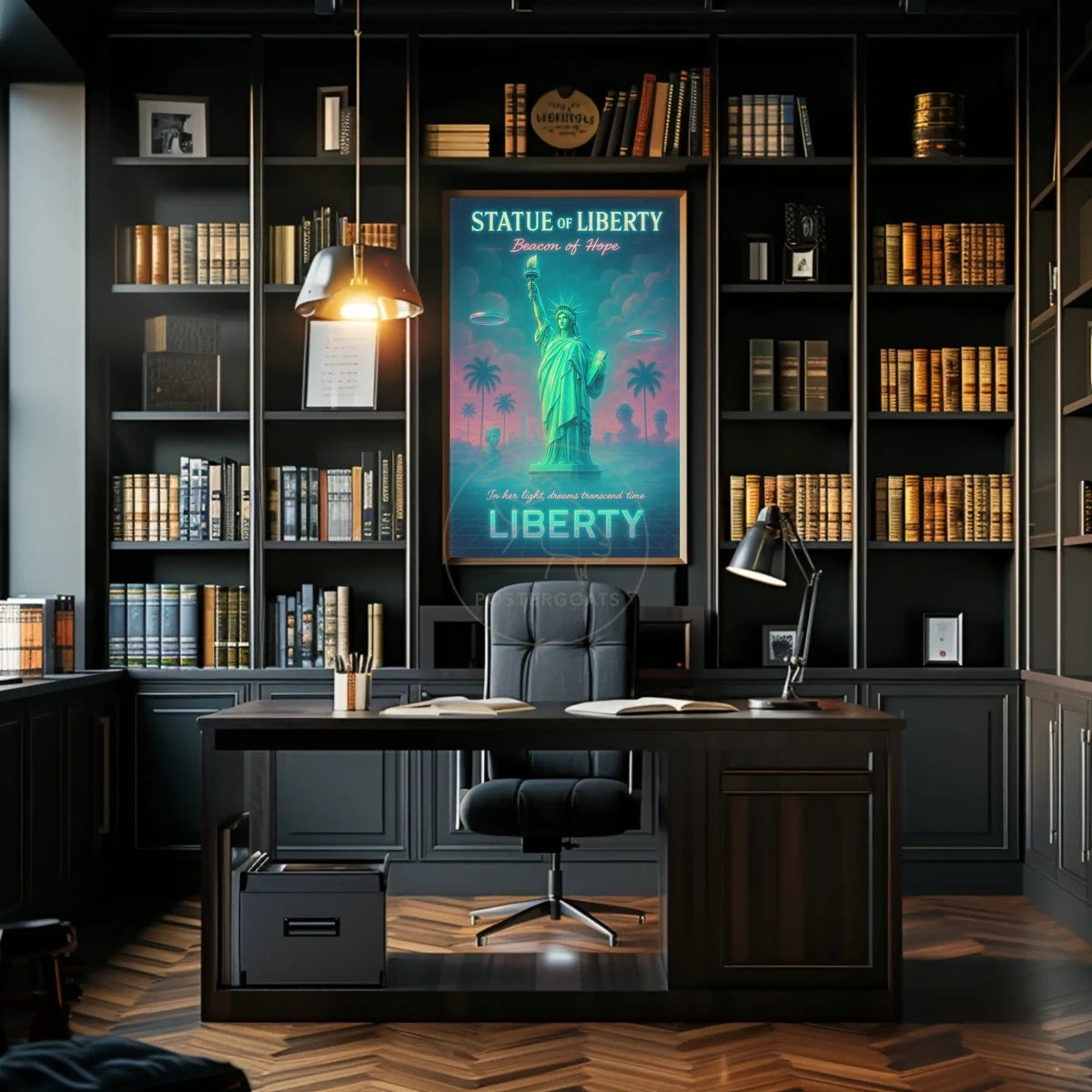 Beacon of Hope: Retro-Futuristic Sci-Fi Poster
