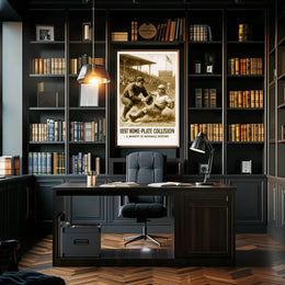 1897 Home-Plate Collision Poster