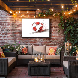 Dynamic Soccer Ball Modern Art Poster Print