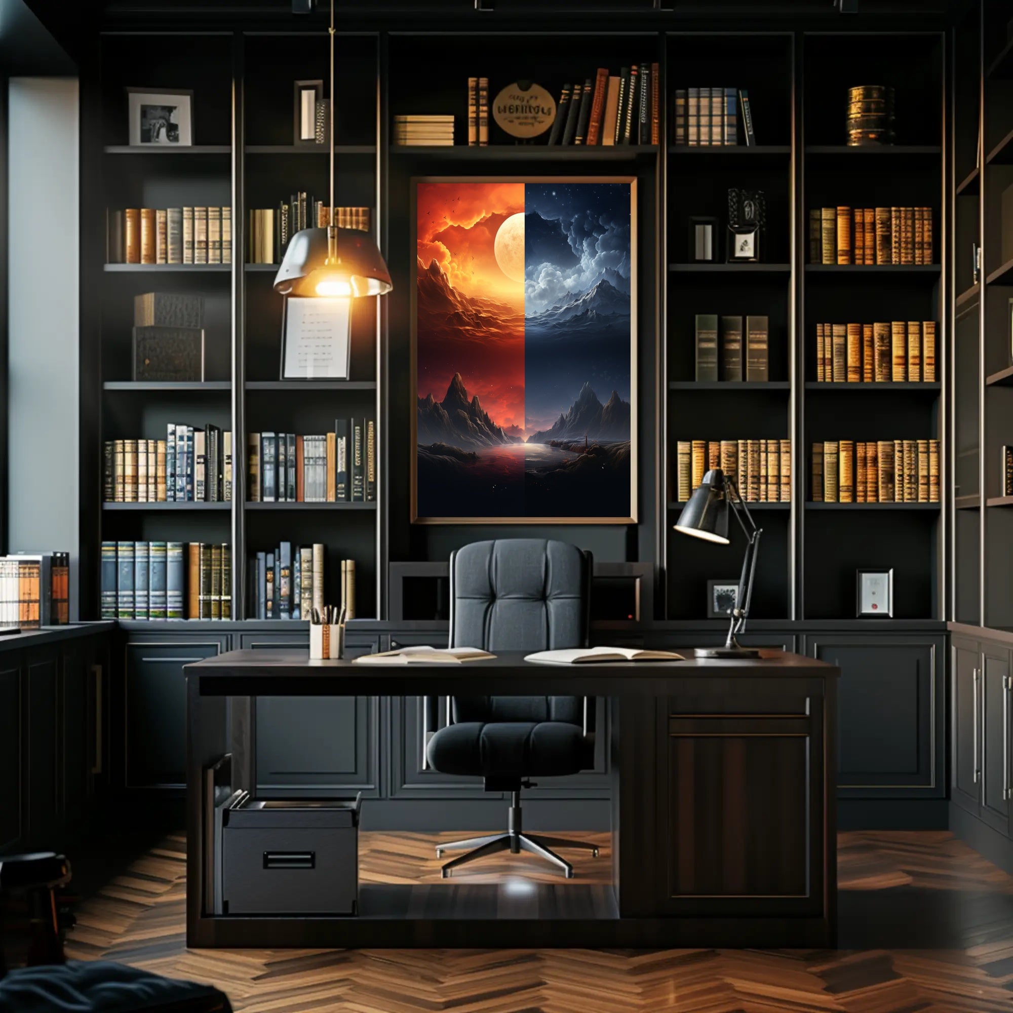 Dual Realms Day And Night Poster