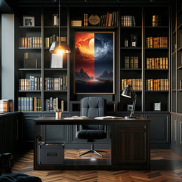 Dual Realms Day And Night Poster