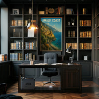 Amalfi Coast Poster Wall Art for Coastal Decor Lovers